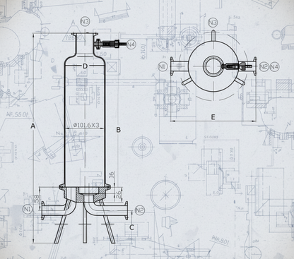 Tripple Core Stainless Steel Pleated Filter Housing